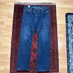 Levi's 501 Regular Fit Jeans - Dark Blue Mens 34x34